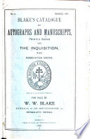 Catalogue of Autographs and Manuscripts  Printed Books on the Inquisition  and Association Books Book PDF