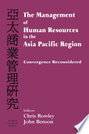 The Management of Human Resources in the Asia Pacific Region