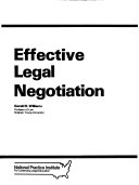 Effective Legal Negotiation