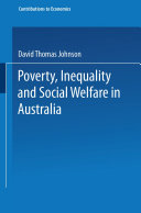 Poverty, Inequality and Social Welfare in Australia