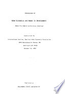 Proceedings of Home Economics and Women in Development