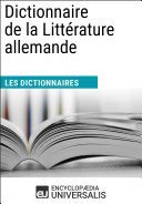 Dictionnaire de la Littérature allemande Pdf/ePub eBook