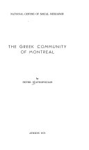 The Greek Community of Montreal