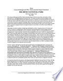 Big Bend National Park  N P    General Management Plan