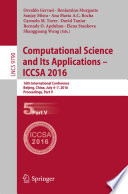 Computational Science and Its Applications     ICCSA 2016 Book