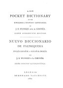 A New Pocket Dictionary of the English & Spanish Languages