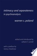 Intimacy and Separateness in Psychoanalysis