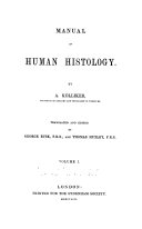 Manual of human histology v.1, 1853-54