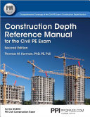 PPI Construction Depth Reference Manual for the Civil PE Exam eText   1 Year