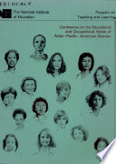 Conference On The Educational And Occupational Needs Of Asian Pacific American Women August 24 And 25 1976