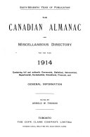 Scobie & Balfour's Canadian Almanac, and Repository of Useful Knowledge