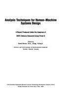 Analysis Techniques for Human-machine Systems Design