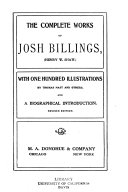 Complete Works of Josh Billings (Henry W. Shaw)