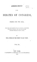 Abridgment of the Debates of Congress, from 1789 to 1856: March 13, 1826-Feb. 6, 1828