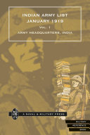 Indian Army List January 1919 — Volume 1