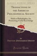 Transactions Of The American Philosophical Society Vol 1