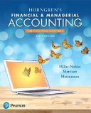 Horngren's Financial & Managerial Accounting, the Financial Chapters