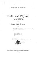 Health and Physical Education for the Senior High Schools of British Columbia