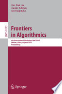Frontiers in Algorithms