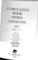 Cumulative Book Index Book