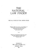 The National Law Finder for All States of the United States Pdf/ePub eBook
