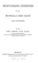 Sight singing for the Code grant  old notation   With  Sight singing exercises