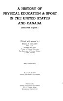 A History of Physical Education   Sport in the United States and Canada
