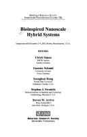 Bioinspired Nanoscale Hybrid Systems