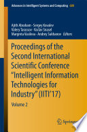 Proceedings of the Second International Scientific Conference    Intelligent Information Technologies for Industry     IITI   17  Book