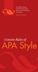 Concise Rules of APA Style Book