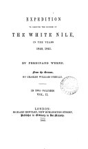 Expedition to Discover the Sources of the White Nile, in the Years 1840, 1841