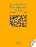 International Rice Research Notes Vol 20 No 1