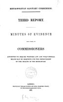 Metropolitan Sanitary Commission, Minutes of Evidence