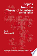 Topics from the Theory of Numbers