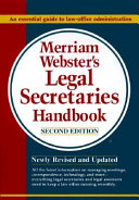 Merriam Webster s Legal Secretaries Handbook