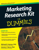 Marketing Research Kit For Dummies Pdf/ePub eBook
