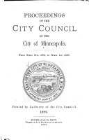 Proceedings of the City Council of the City of Minneapolis, Minnesota from
