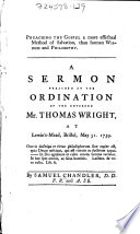Ordination Sermons from 1759 to 1776