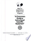 A Consumers Guide to Instructional Scientific Equipment