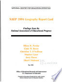 Naep 1994 Geography Report Card