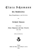 bd  Clara Schumann und ihre Freunde  1856 1896  3  durchgesehene aufl  1910
