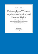 Philosophy of Thomas Aquinas on Justice and Human Rights
