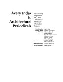 Avery Index to Architectural Periodicals  2d Ed   Rev  and Enl
