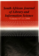 South African journal of library and information science Book