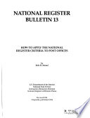 National Register Bulletin