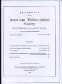 Proceedings, American Philosophical Society (vol. 94, no. 6)