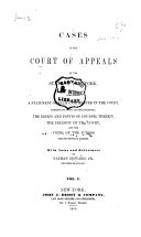 Cases in the Court of Appeals of the State of New York [1847-1848]