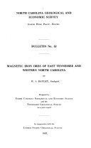 Magnetic Iron Ores of East Tennessee and Western North Carolina
