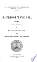 Field Operations of the Division of Soils