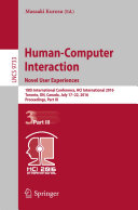 Human-Computer Interaction. Novel User Experiences
